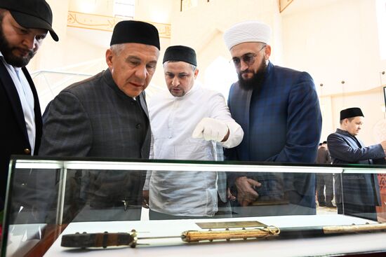 KAZANFORUM 2023. Head of Tatarstan Rustam Minnikhanov attends Izge Bolgar Zhyeny Festival