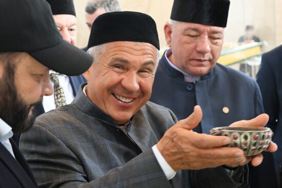 KAZANFORUM 2023. Head of Tatarstan Rustam Minnikhanov attends Izge Bolgar Zhyeny Festival