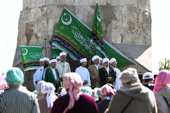Participants in the Izge Bolgar Zhyeny festival held as part of the 14th International Russia — Islamic World Economic Forum. Photos may be used subject to the terms in the forum-specific section of the media bank. Location: Russia, Republic of Tatarstan, Bolgar. Author: Maksim Bogodvid/ANO “Directorate for Sports and Social Projects”. KAZANFORUM 2023. Izge Bolgar Zhyeny Festival