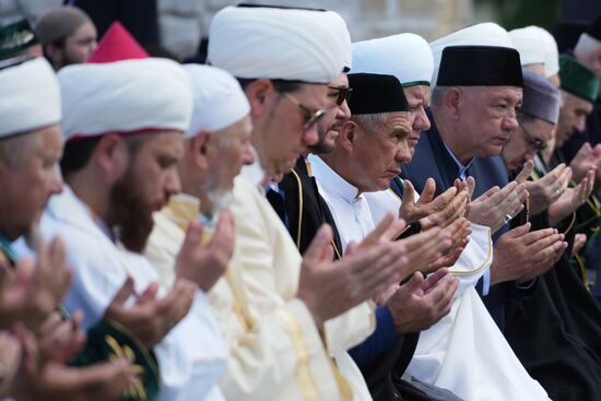KAZANFORUM 2023. Head of Tatarstan Rustam Minnikhanov attends Izge Bolgar Zhyeny Festival