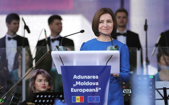 Moldova Politics Rally