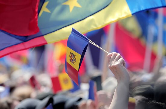 Moldova Politics Rally