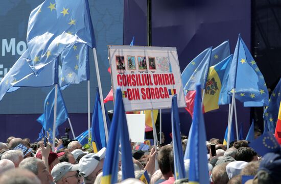 Moldova Politics Rally