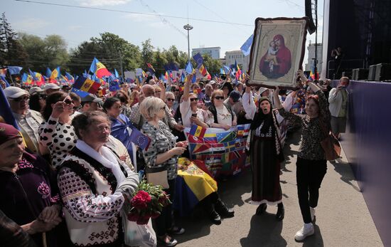 Moldova Politics Rally