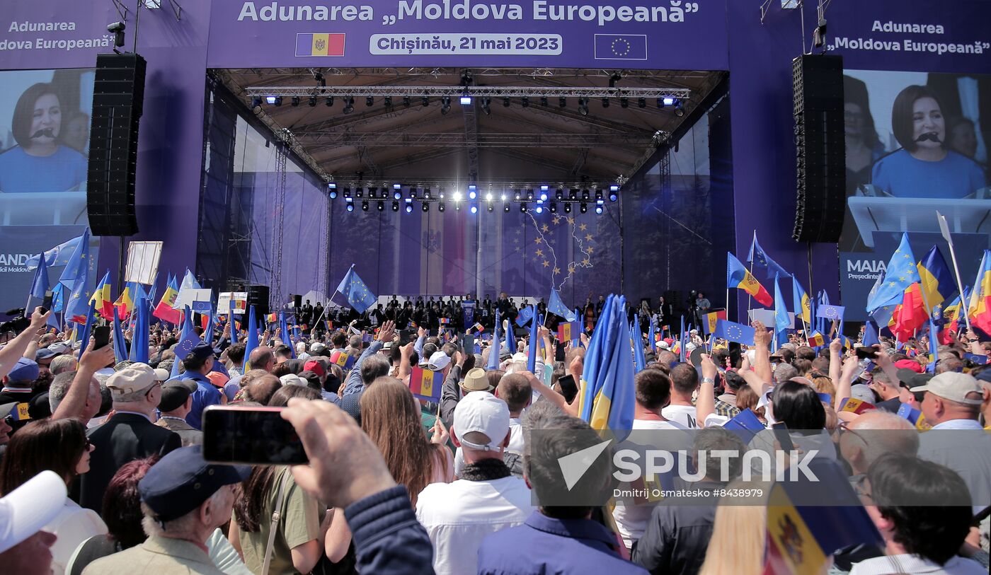 Moldova Politics Rally