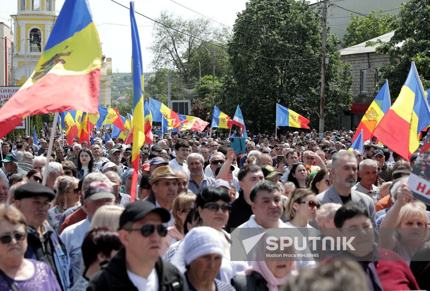 Moldova Politics Opposition Rally