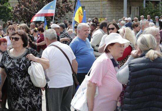 Moldova Politics Opposition Rally