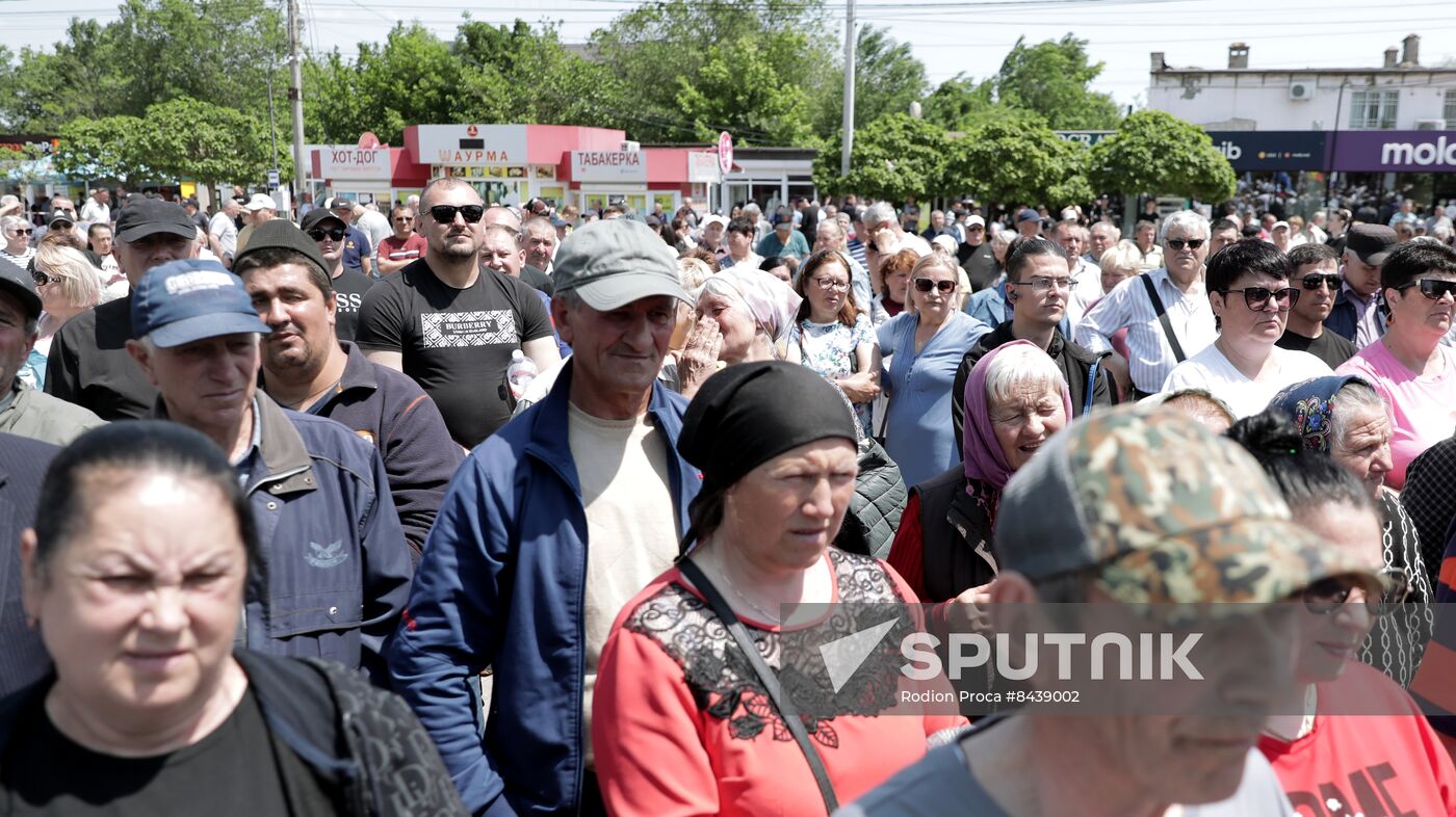 Moldova Politics Opposition Rally