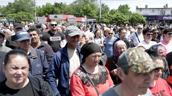 Moldova Politics Opposition Rally