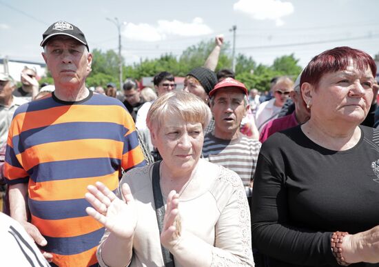 Moldova Politics Opposition Rally