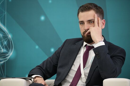 Education Minister of the Astrakhan Region Yegor Ugarov at the session, Russia – Countries of Muslim World in New Matrix of International Economic Relations, held as part of the 14th International Economic Forum Russia - Islamic World: KAZANFORUM. Photos can be used on terms listed in the media-bank's Forum section. Location: Russia, Republic of Tatarstan, Kazan. Author: Vladimir Astapkovich/ANO “Directorate for Sports and Social Projects”. KAZANFORUM 2023. Russia – Countries of Muslim World in New Matrix of International Economic Relations