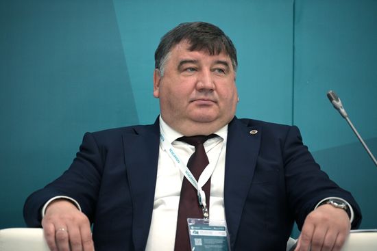 Rector of Kazan Federal University Lenar Safin at the session, Cooperation in Science and Higher Education with OIC Countries, held as part of the 14th International Economic Forum Russia - Islamic World: KAZANFORUM. Photos can be used on terms listed in the media-bank's Forum section. Location: Russia, Kazan. Author: Vladimir Astapkovich/Sputnik. KAZANFORUM 2023. Cooperation in Science and Higher Education with OIC Countries