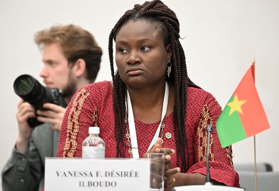 Vanessa Ilboudo at the OIC Young Diplomats Forum held as part of the 14th International Economic Forum Russia - Islamic World: KAZANFORUM. Photos can be used on terms listed in the media-bank's Forum section. Location: Russia, Republic of Tatarstan, Kazan. Author: Alexey Maishev/ANO “Directorate for Sports and Social Projects”. KAZANFORUM 2023. OIC Young Diplomats Forum
