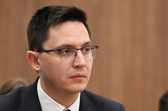 Farid Omran at the OIC Young Diplomats Forum held as part of the 14th International Economic Forum Russia - Islamic World: KAZANFORUM. Photos can be used on terms listed in the media-bank's Forum section. Location: Russia, Republic of Tatarstan, Kazan. Author: Alexey Maishev/ANO “Directorate for Sports and Social Projects”. KAZANFORUM 2023. OIC Young Diplomats Forum