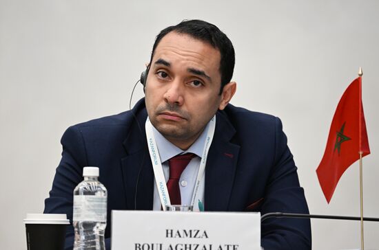 Hamza Boulaghzalate at the OIC Young Diplomats Forum held as part of the 14th International Economic Forum Russia - Islamic World: KAZANFORUM. Photos can be used on terms listed in the media-bank's Forum section. Location: Russia, Republic of Tatarstan, Kazan. Author: Alexey Maishev/ANO “Directorate for Sports and Social Projects”. KAZANFORUM 2023. OIC Young Diplomats Forum