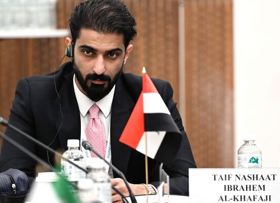 Taif Al-Khafaji at the OIC Young Diplomats Forum held as part of the 14th International Economic Forum Russia - Islamic World: KAZANFORUM. Photos can be used on terms listed in the media-bank's Forum section. Location: Russia, Republic of Tatarstan, Kazan. Author: Alexey Maishev/ANO “Directorate for Sports and Social Projects”. KAZANFORUM 2023. OIC Young Diplomats Forum