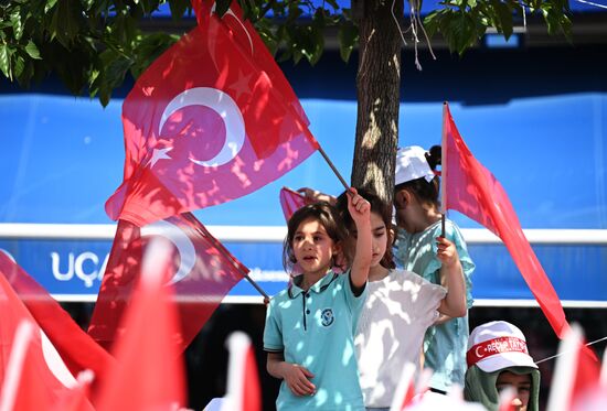 Turkey Election Erdogan Campaign Rally