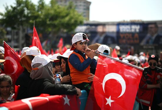 Turkey Election Erdogan Campaign Rally