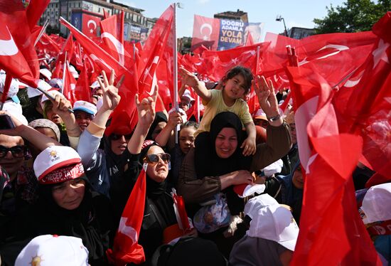 Turkey Election Erdogan Campaign Rally
