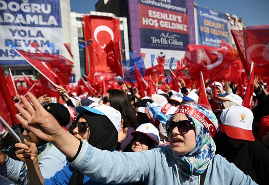 Turkey Election Erdogan Campaign Rally