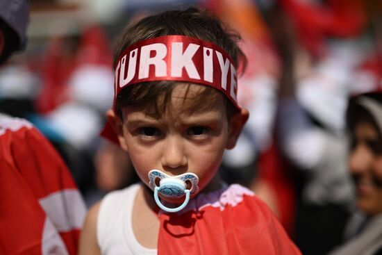 Turkey Election Erdogan Campaign Rally