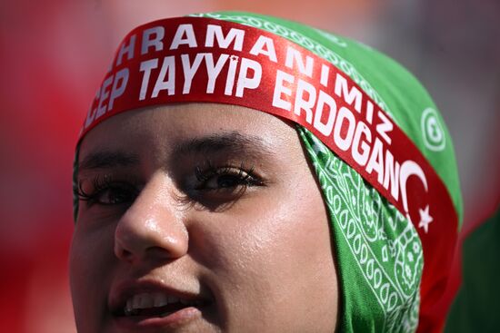 Turkey Election Erdogan Campaign Rally