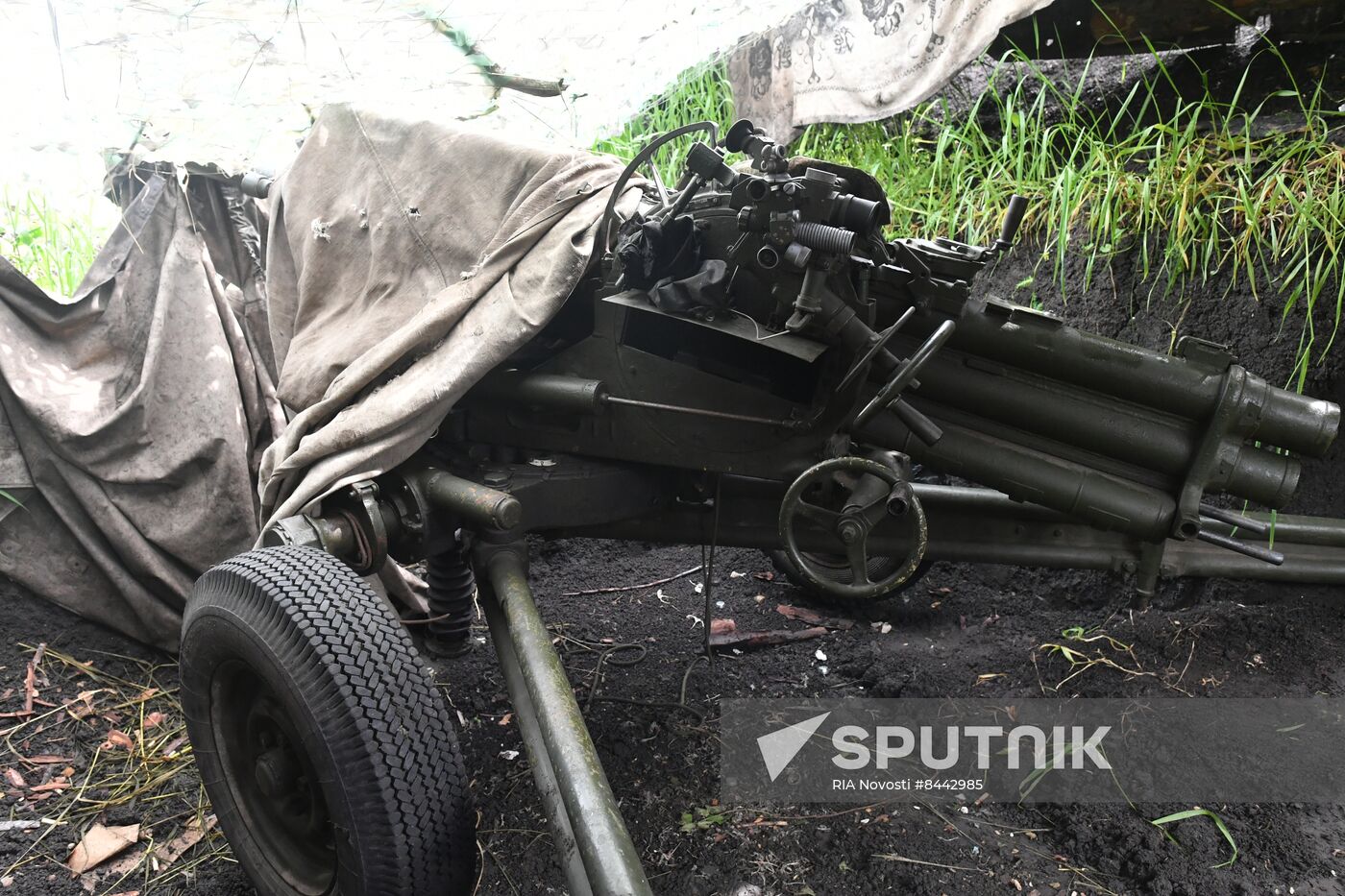 Russia Ukraine Military Operation Mortar Unit