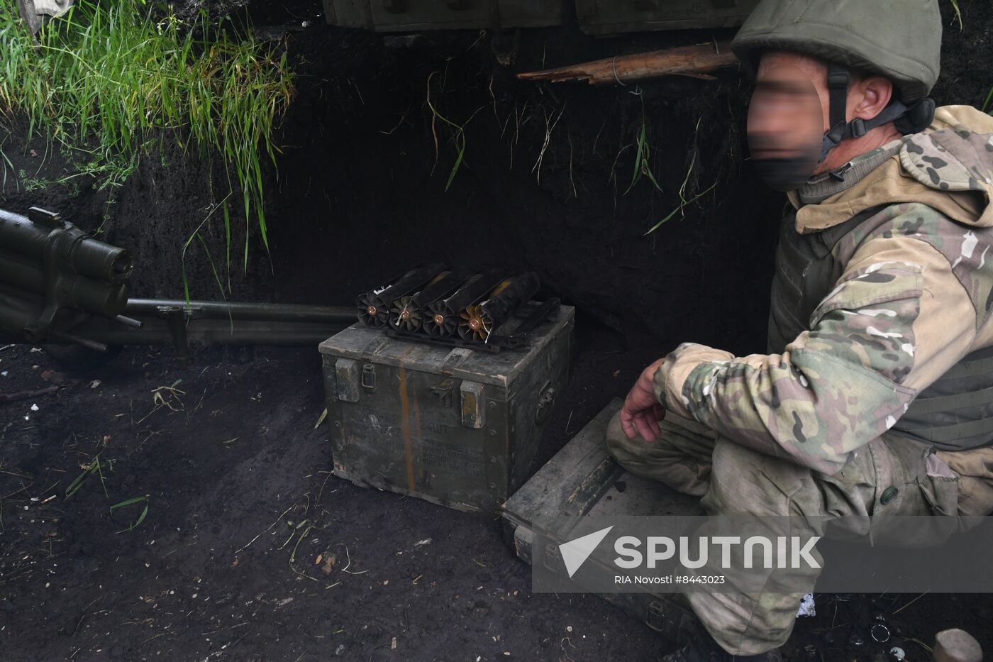 Russia Ukraine Military Operation Mortar Unit