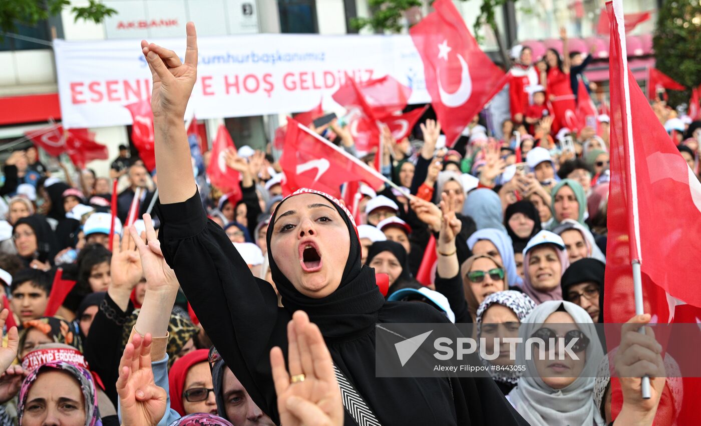 Turkey Election Erdogan Campaign Rally