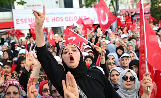 Turkey Election Erdogan Campaign Rally