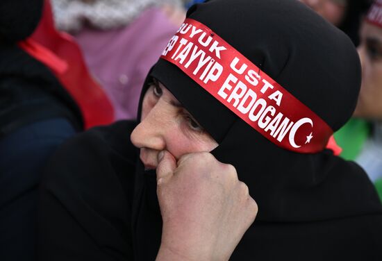 Turkey Election Erdogan Campaign Rally