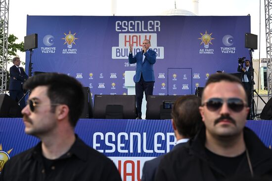 Turkey Election Erdogan Campaign Rally