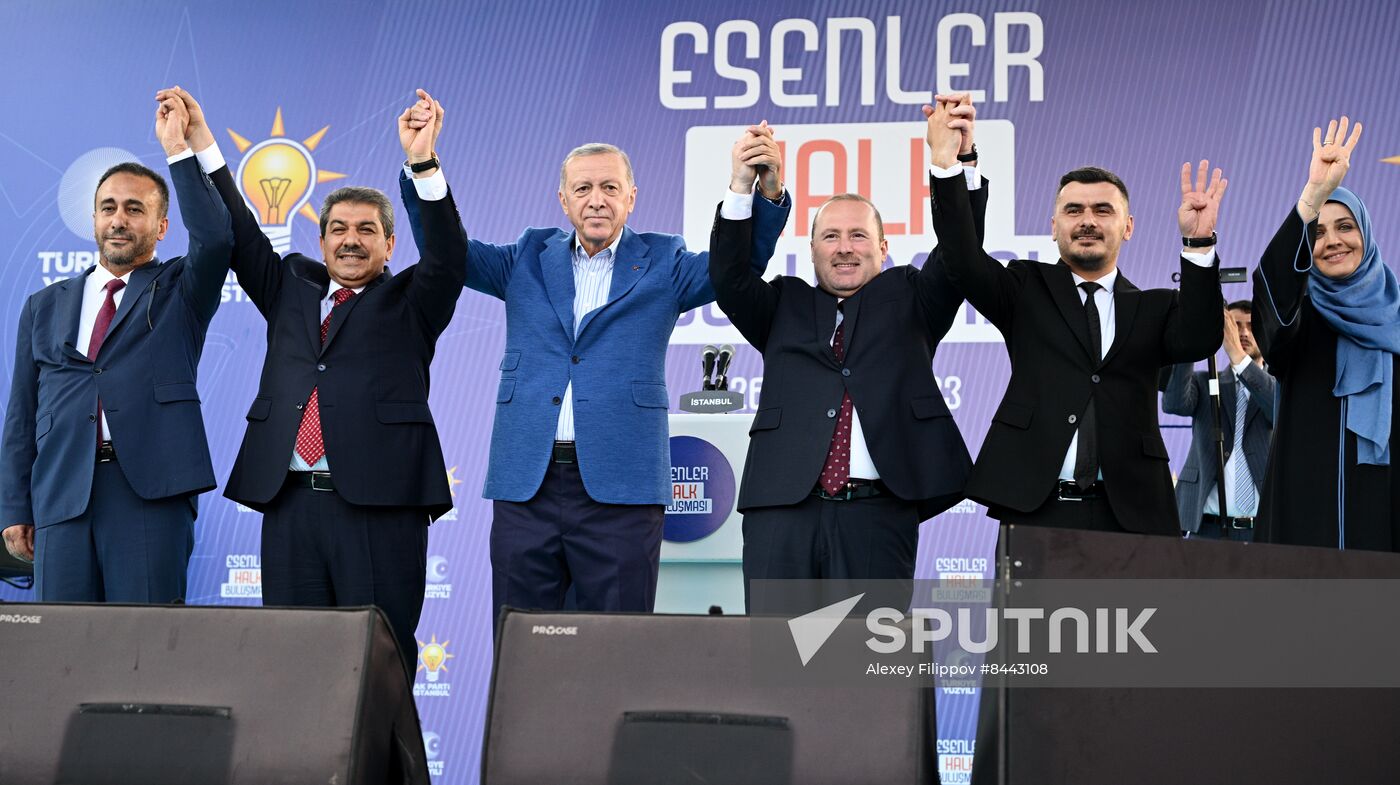 Turkey Election Erdogan Campaign Rally
