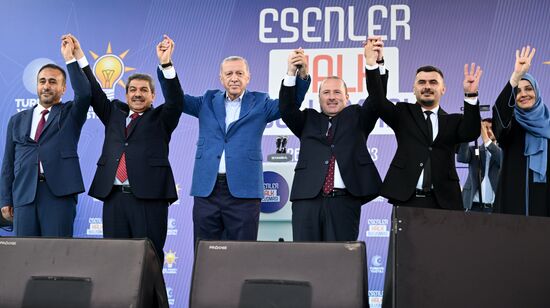 Turkey Election Erdogan Campaign Rally