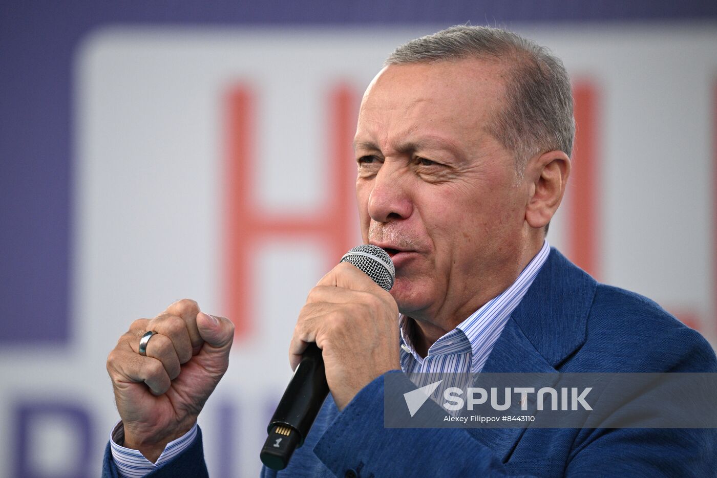 Turkey Election Erdogan Campaign Rally