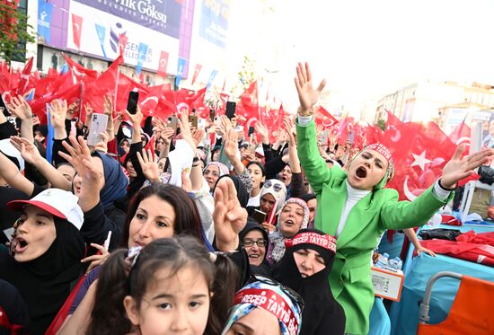 Turkey Election Erdogan Campaign Rally