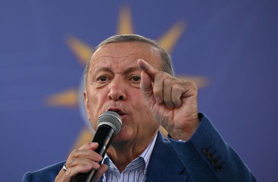 Turkey Election Erdogan Campaign Rally