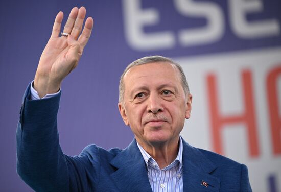Turkey Election Erdogan Campaign Rally