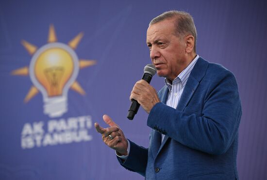 Turkey Election Erdogan Campaign Rally