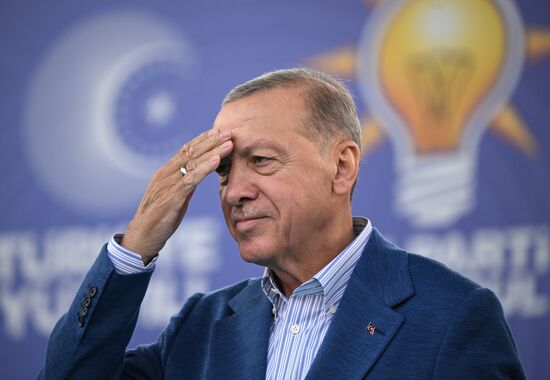 Turkey Election Erdogan Campaign Rally
