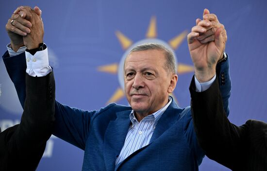 Turkey Election Erdogan Campaign Rally
