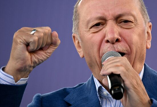 Turkey Election Erdogan Campaign Rally