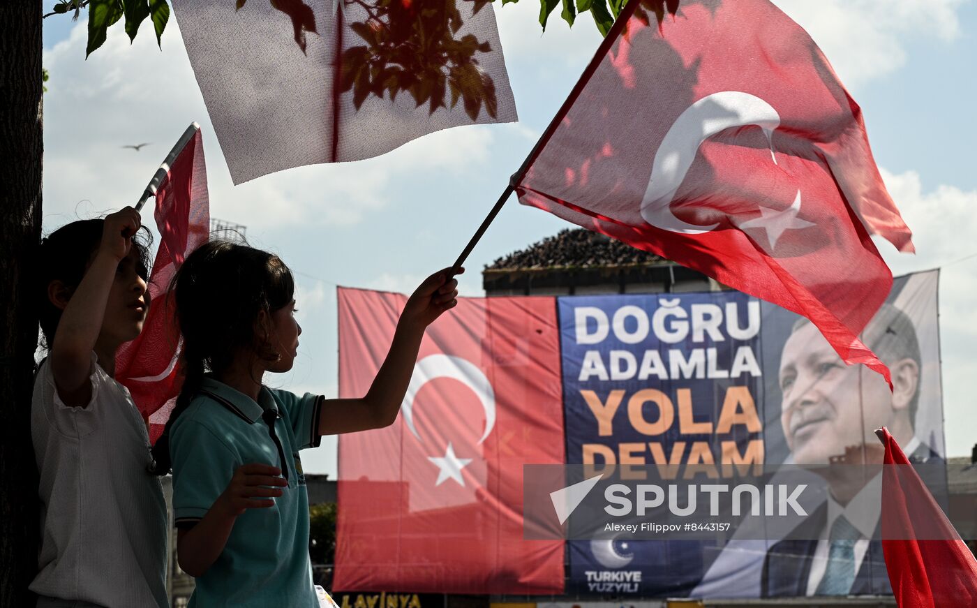 Turkey Election Erdogan Campaign Rally