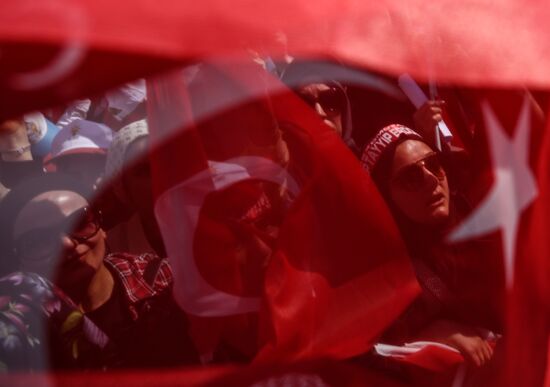 Turkey Election Erdogan Campaign Rally