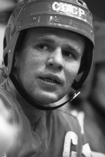 Captain of USSR national ice hockey team Vyacheslav Fetisov