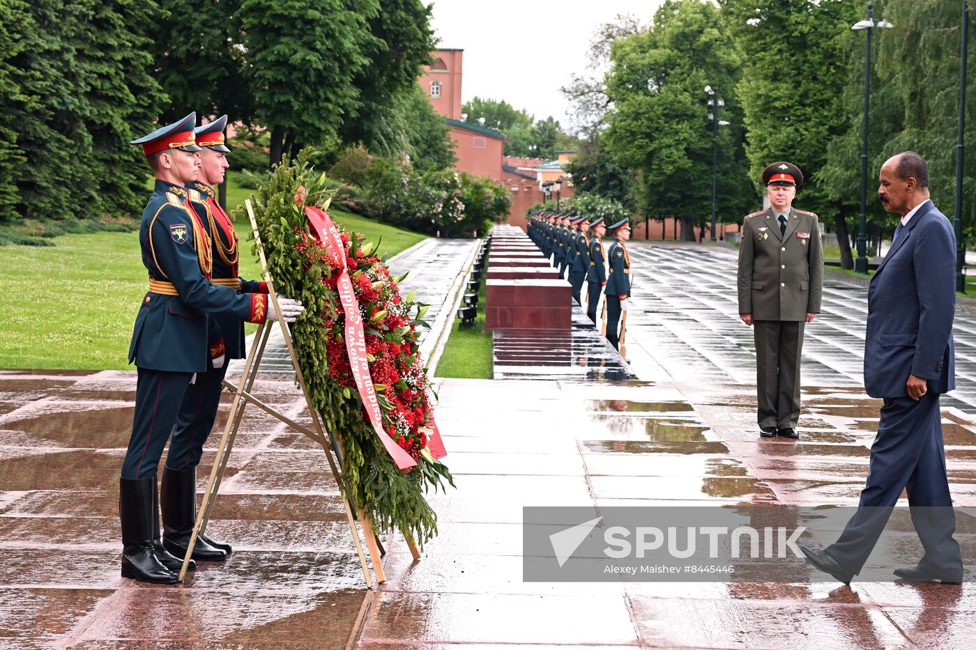 Russia Eritrea Wreath Laying