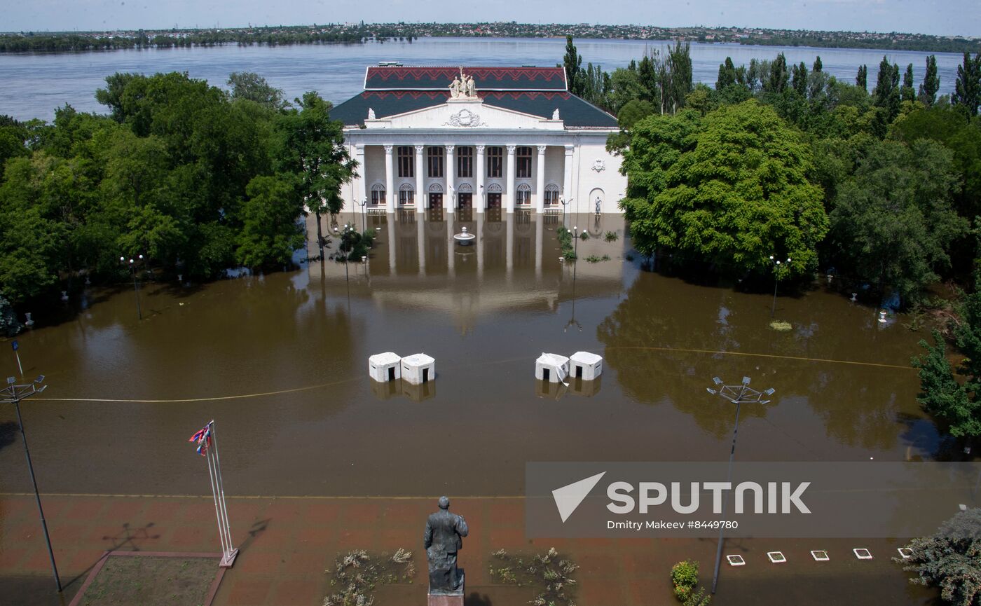 Russia Ukraine Kakhovka HPP Destruction