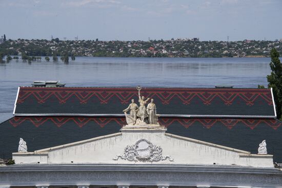 Russia Ukraine Kakhovka HPP Destruction