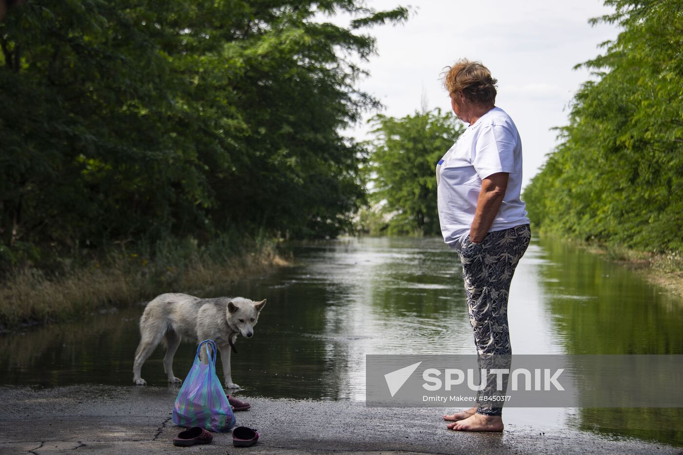 Russia Ukraine Kakhovka HPP Destruction