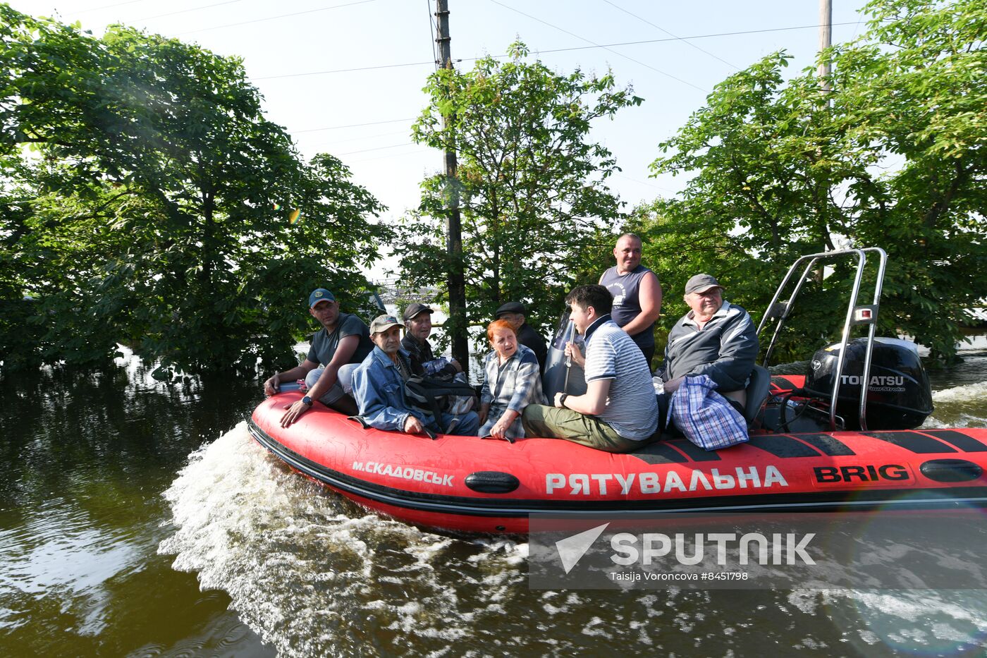 Russia Ukraine Kakhovka HPP Destruction